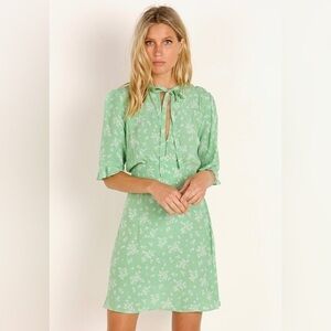 NWT Auguste the Label Maeve Mimi Mini Dress Vibrant Green 6